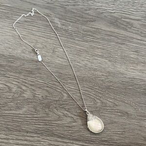 Ella Silver and Mother Of Pearl Locket Necklace